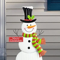 Glitzhome® 40" Metal Snowman Yard Stake