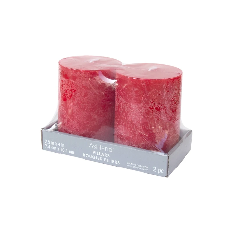 4" Red Pillar Candles, 2ct. by Ashland®