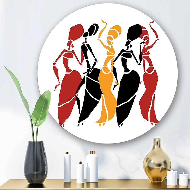 Designart - Beautiful Dancers Afro American Silhouettes