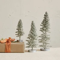 Hello Honey® Silver Glitter Tinsel Tree Set