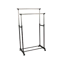 Simplify Double Tier Rolling Garment Rack