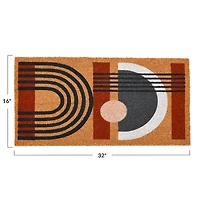 Hello Honey® Geometric Coir Doormat