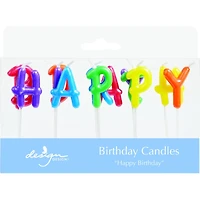 Design Design Rainbow Pearl Letters Specialty Birthday Candles Set