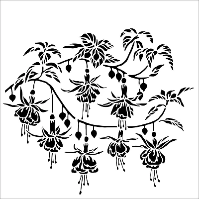 The Crafter's Workshop Fuchsia Stencil, 6'' x 6''