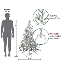 5ft. Unlit Flocked Alpine Twig Artificial Christmas Tree