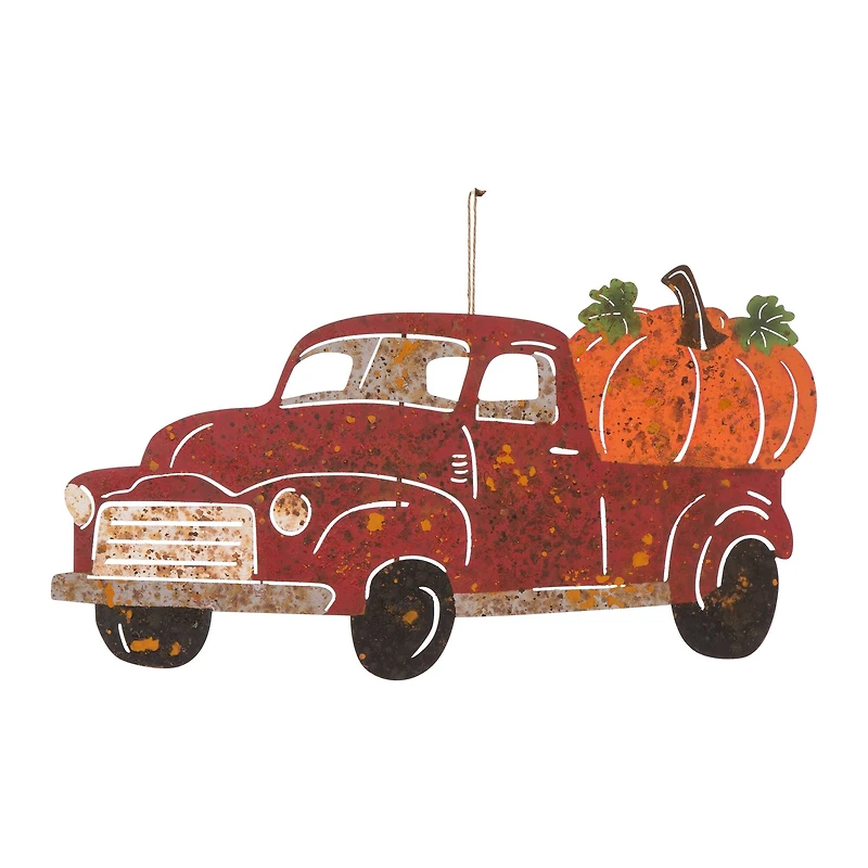 Glitzhome® Metal Rusty Truck Décor Sign