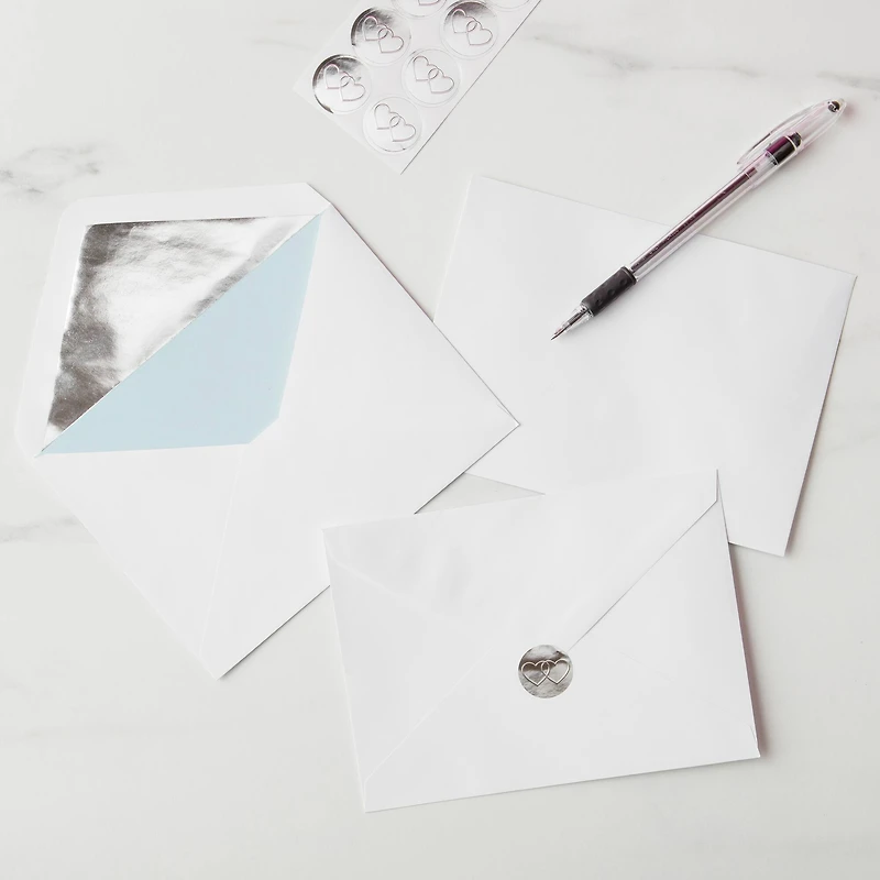 5.25" x 7.25" Silver Foil Lined Envelopes by Recollections™, 10ct.