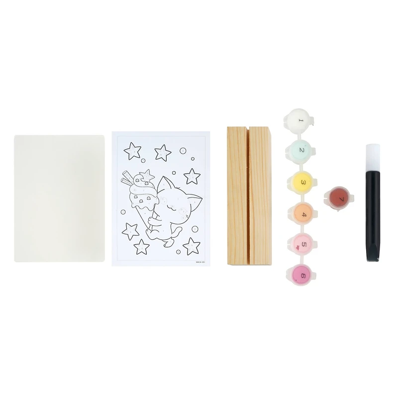 5" x 7" Manga Kitten Paint-by-Number Acrylic Surface Kit by Artist's Loft®