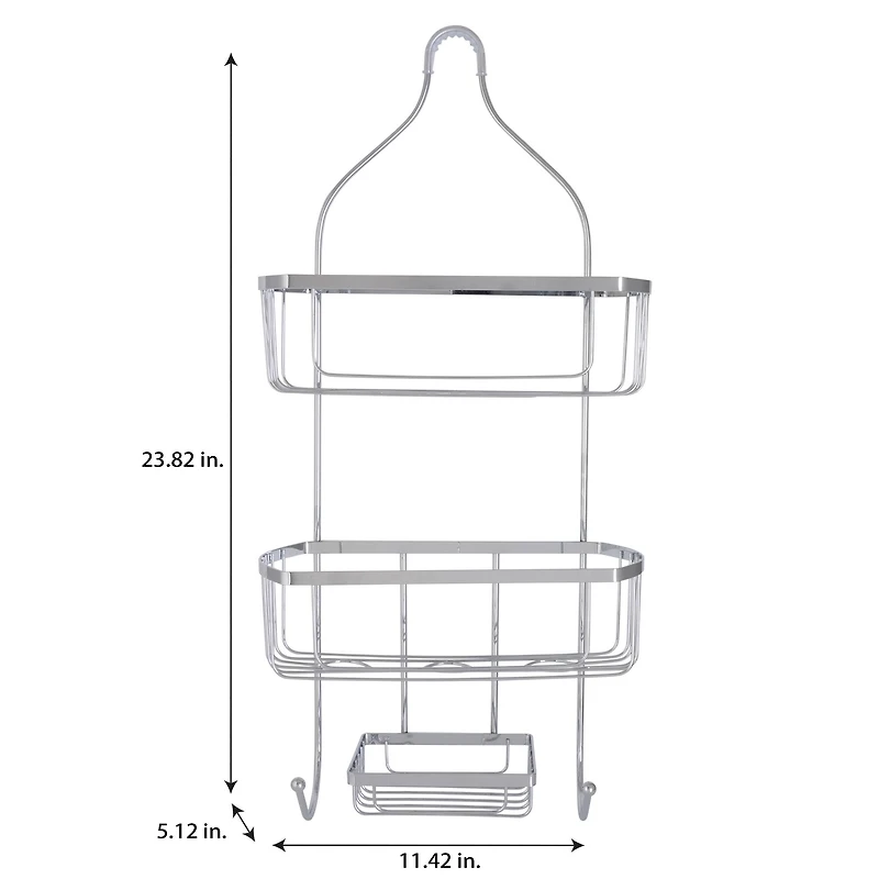 Bath Bliss Chrome Prince Shower Caddy