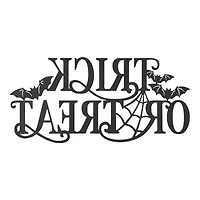 Glitzhome® 24" Metal Halloween TRICK OR TREAT Wall Sign