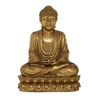 16" Gold Buddha Glam Sculpture