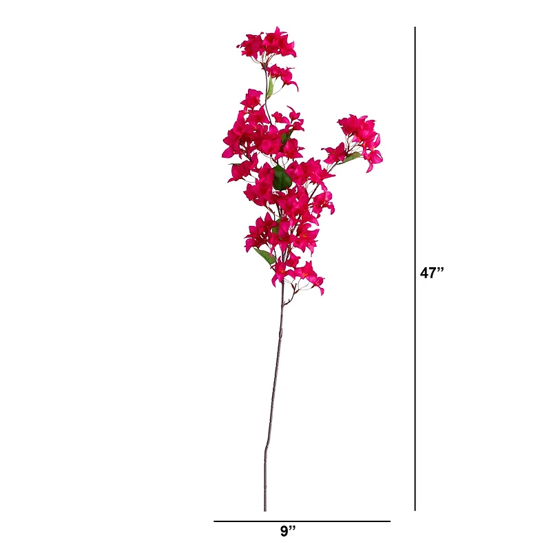 47" Pink Bougainvillea Flower Stems, 3ct.