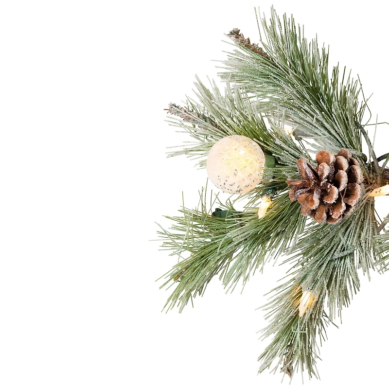 7.5ft. Pre-Lit Artificial Bottle Brush Christmas Tree, Warm White LED Lights