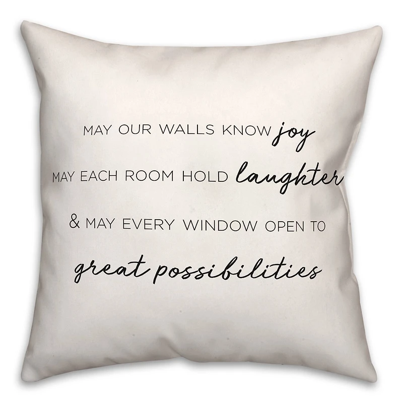 Home Wishes 18" x 18" Throw Pillow