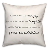 Home Wishes 18" x 18" Throw Pillow