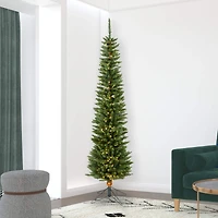 7.5ft. Pre-Lit Durham Pole Pine Artificial Christmas Tree, Warm White Dura-Lit® LED Lights