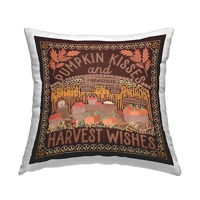 Stupell Industries Autumn Harvest Wishes Decorative Printed Throw Pillow