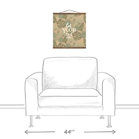 Let Your Soul Shine Tropical Palm Teak Hanging Canvas