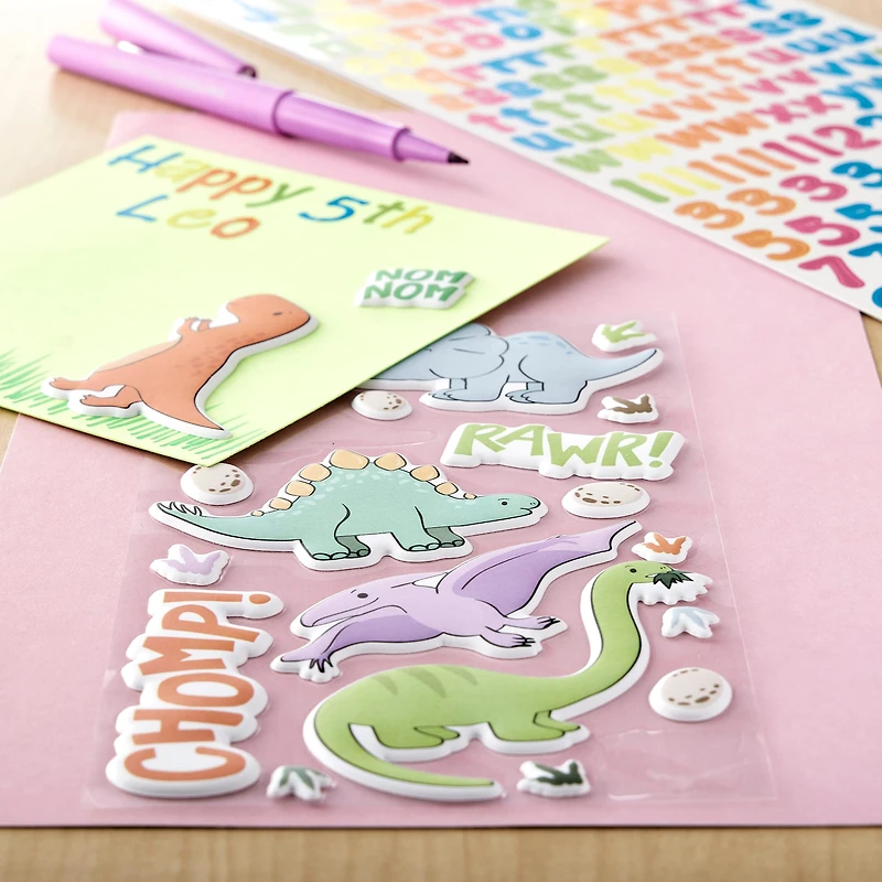 Dino Puffy Stickers by Recollections™