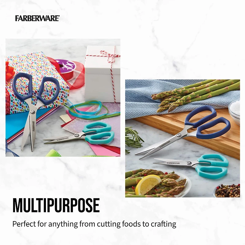 Farberware Ink Blue & Aqua 2-Piece Shears Set