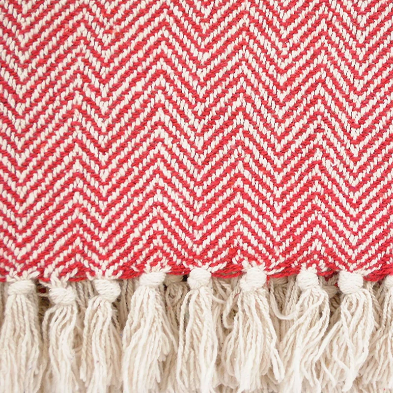 DII® Tango Red Chevron Handloom Throw