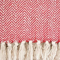 DII® Tango Red Chevron Handloom Throw