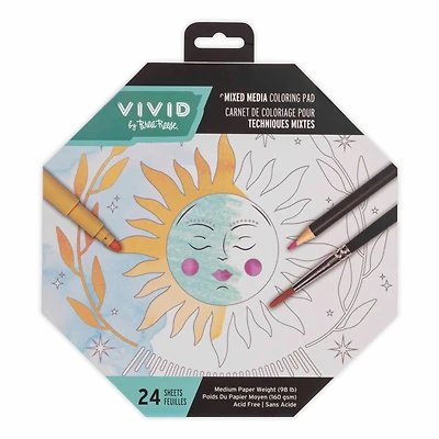 VIVID by Brea Reese® Octagon Mixed Media Coloring Pad