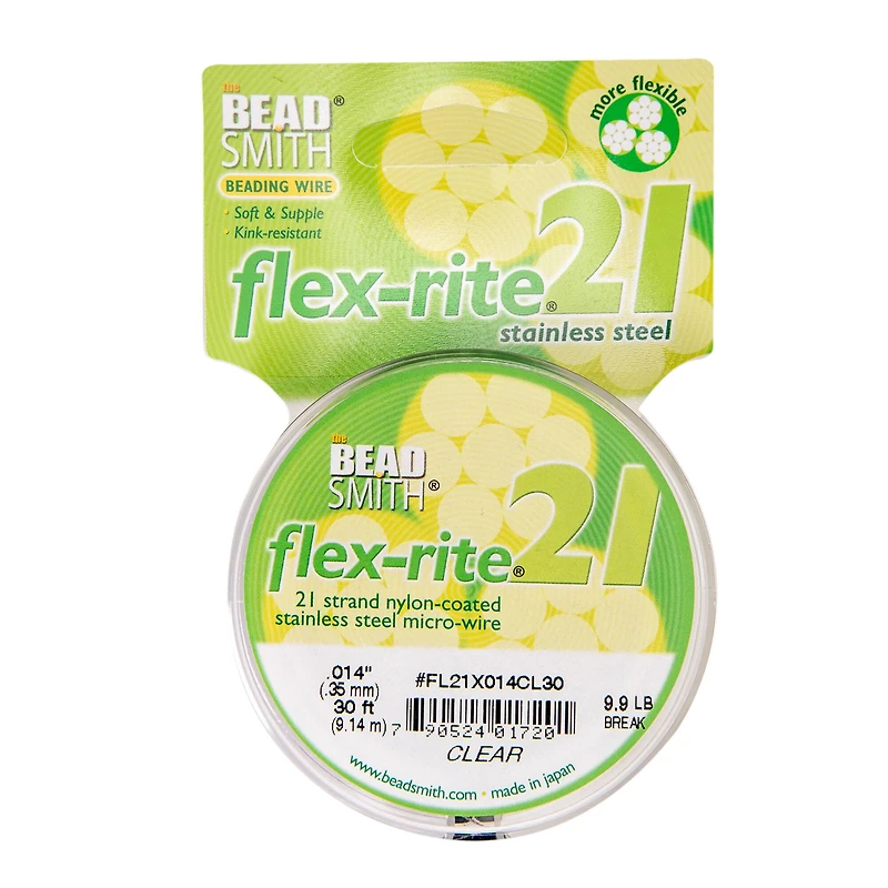 Flex-Rite® 0.014" Clear 21 Strand Beading Wire