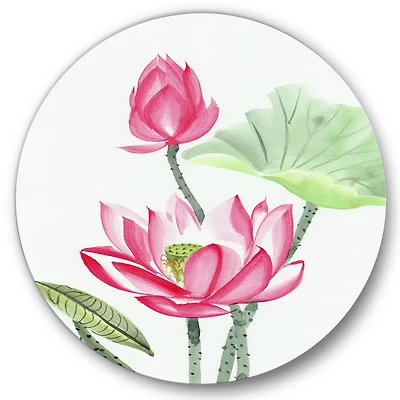 Designart - Vintage Pink Lotus Flower