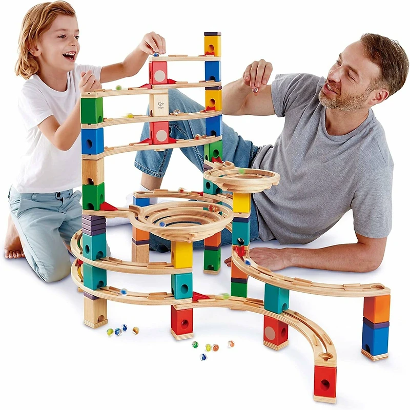 Hape Quadrilla Wooden The Cyclone Marble Run Construction Set