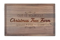 17' x 11" Christmas Tree Farm Walnut Cutting Board