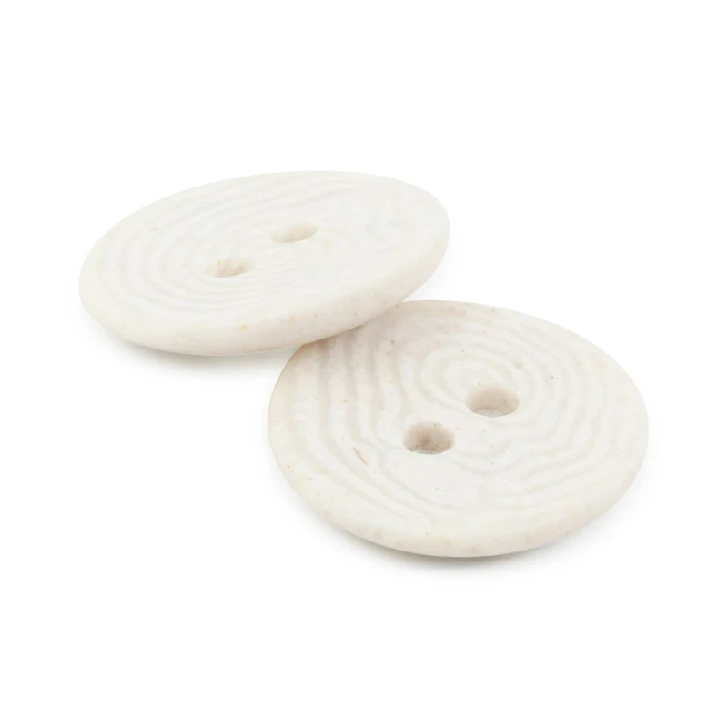 Dritz® 15mm Light Gray Recycled Corozo Round Button, 12ct.