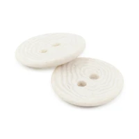 Dritz® 15mm Light Gray Recycled Corozo Round Button, 12ct.