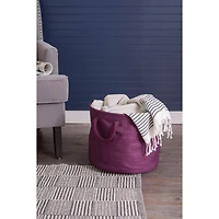 Medium Eggplant Polyester Variegated Round Bin