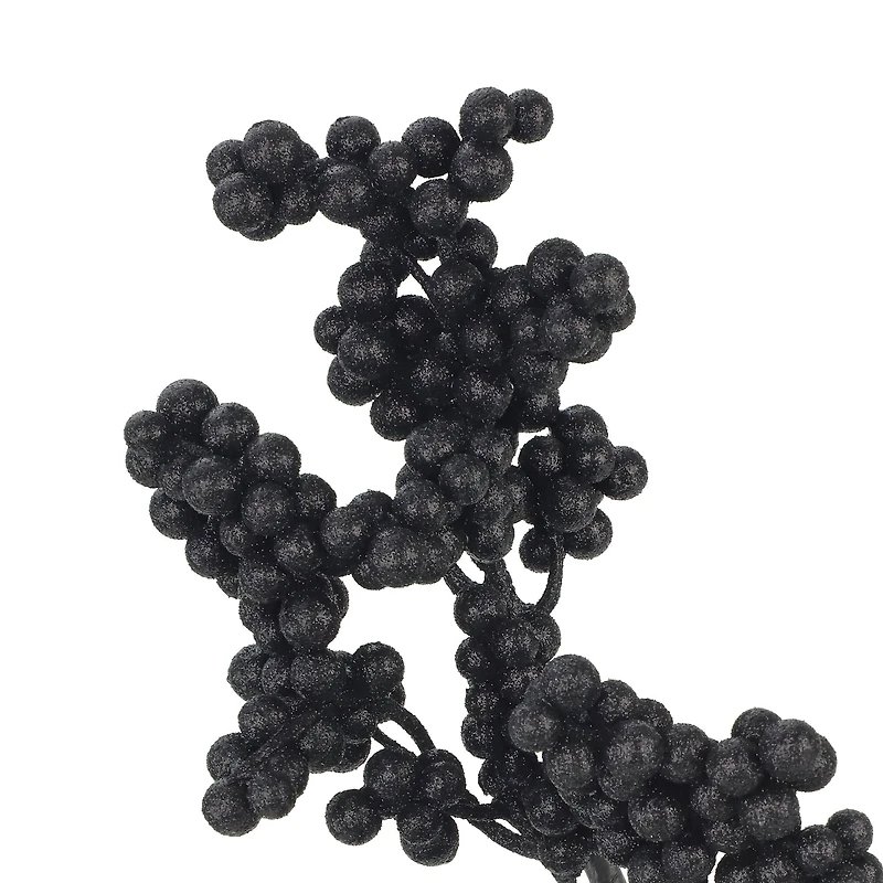 31" Glittered Black Berry Stem by Ashland®