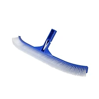 17.5" Blue Swimming Pool Cleaning Curved Brush with Back Support