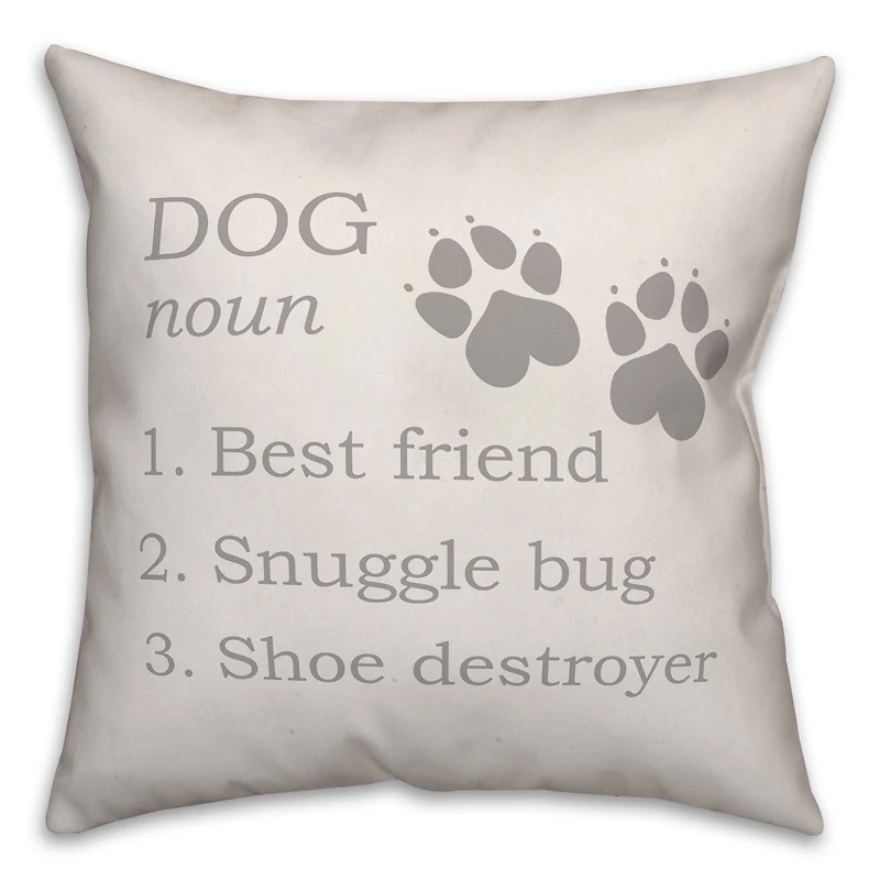 Dog Definition Throw Pillow