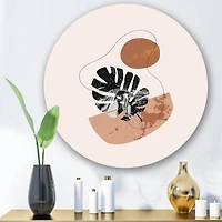 Designart - Abstract Shapes & Tropical Monstera Leaves