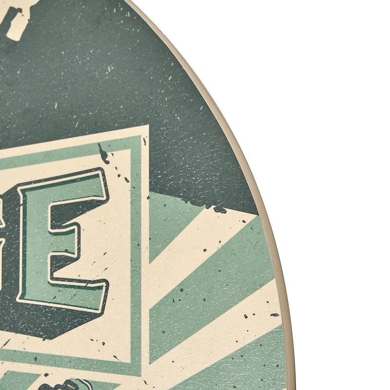 American Art Decor Classic Car Garage Round MDF Wall Plaque - 20" x 20" x 0.35"