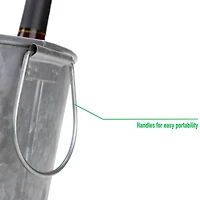 Mind Reader 12'' Large Round Galvanized Steel Beverage Tub with Handles