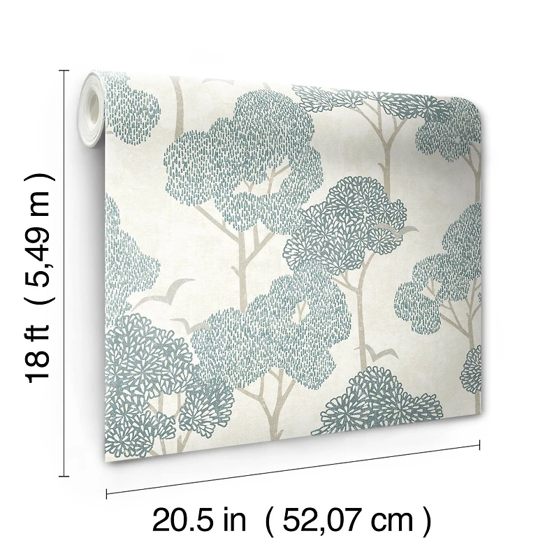 NuWallpaper Millie Blue Peel & Stick Wallpaper