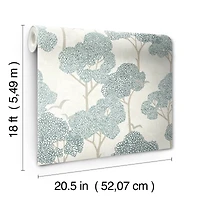 NuWallpaper Millie Blue Peel & Stick Wallpaper