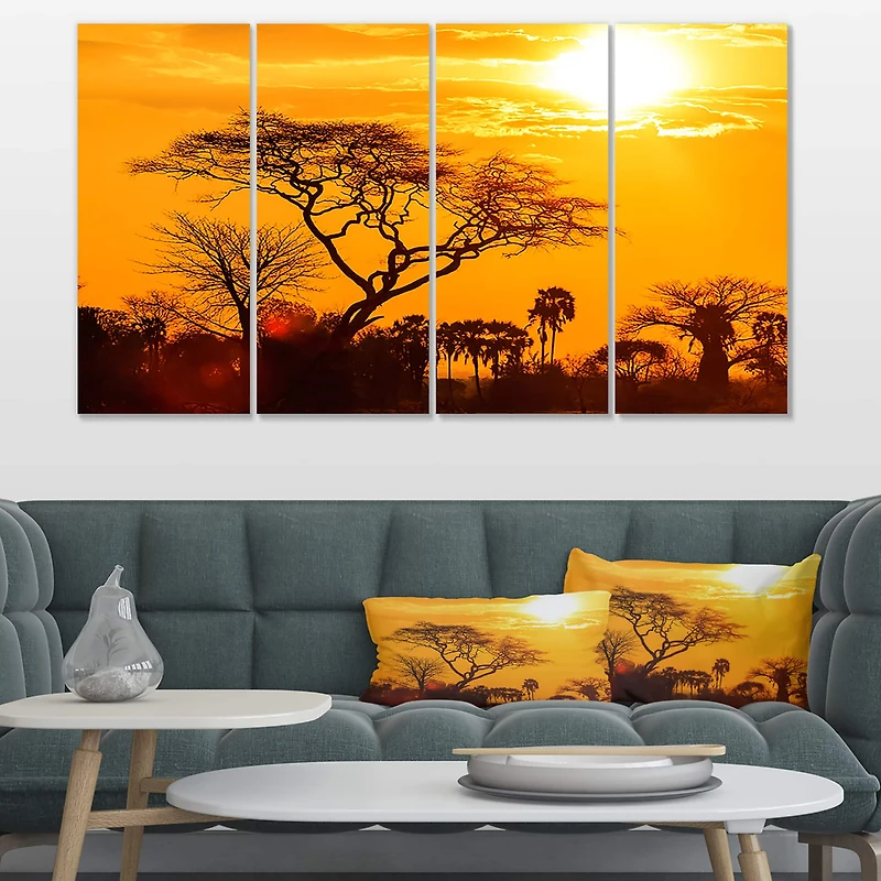 Designart - Orange Glow of African Sunset