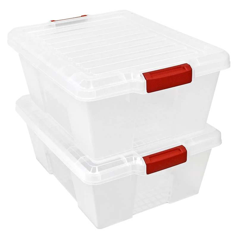 Quantum Storage Systems® 21" x 15.875" x 7.75" Clear Latch Container