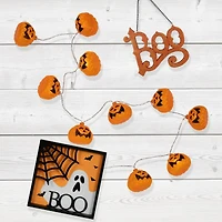 10ct. Jack-O-Lantern LED Warm White String Lights