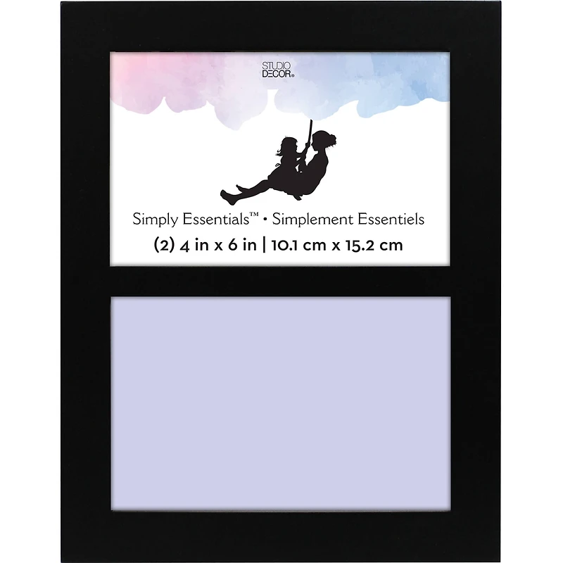 Simply Essentials™ 2 Opening 4" x 6" Black Collage Frame by Studio Décor®