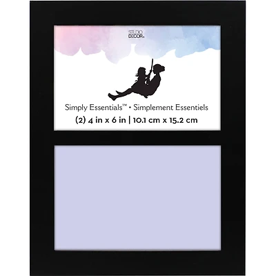 Simply Essentials™ 2 Opening 4" x 6" Black Collage Frame by Studio Décor®