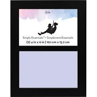 Simply Essentials™ 2 Opening 4" x 6" Black Collage Frame by Studio Décor®