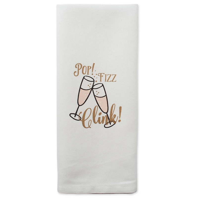 DII® Assorted Pop Fizz Clink! Printed Dishtowel (Set of 2)