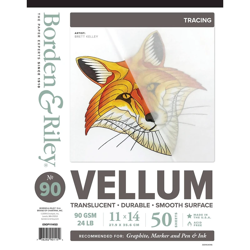 Borden & Riley® No.90 Sheer Trace Vellum Pad